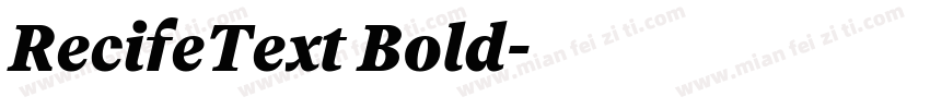 RecifeText Bold字体转换